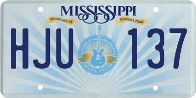 MS license plate HJU137
