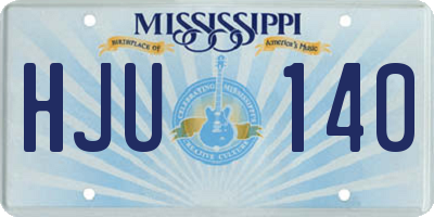 MS license plate HJU140
