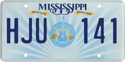 MS license plate HJU141