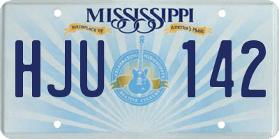 MS license plate HJU142