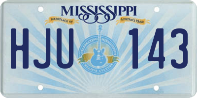 MS license plate HJU143