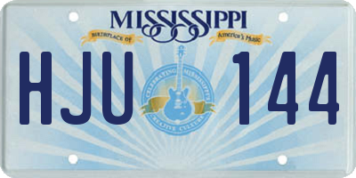 MS license plate HJU144
