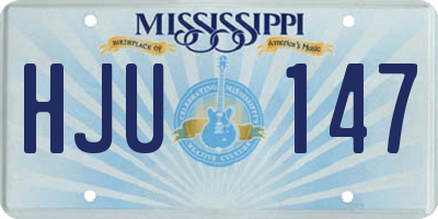 MS license plate HJU147