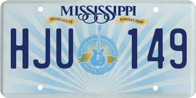 MS license plate HJU149