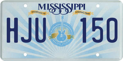 MS license plate HJU150