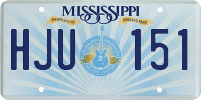 MS license plate HJU151