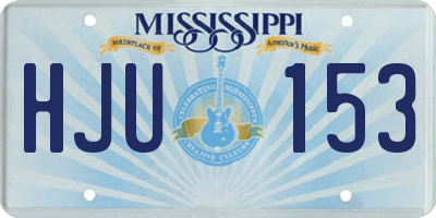 MS license plate HJU153