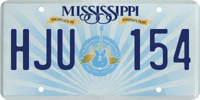 MS license plate HJU154