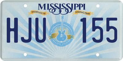 MS license plate HJU155