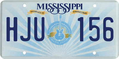 MS license plate HJU156