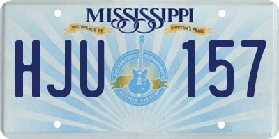 MS license plate HJU157
