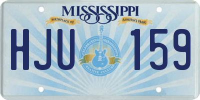 MS license plate HJU159