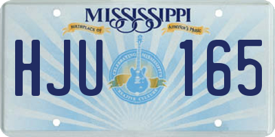 MS license plate HJU165