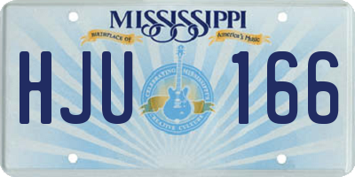 MS license plate HJU166