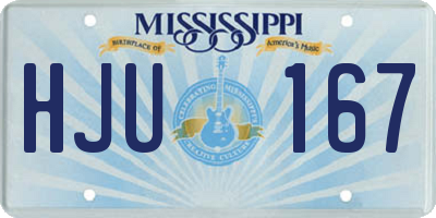 MS license plate HJU167