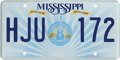 MS license plate HJU172