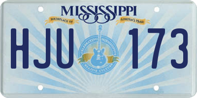 MS license plate HJU173