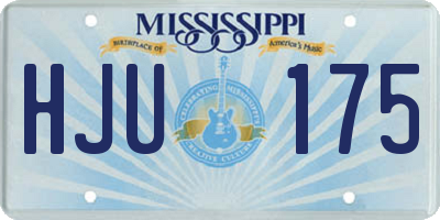 MS license plate HJU175