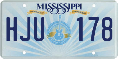 MS license plate HJU178