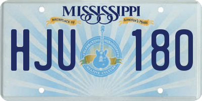 MS license plate HJU180