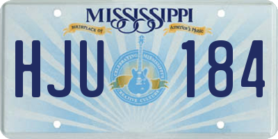 MS license plate HJU184
