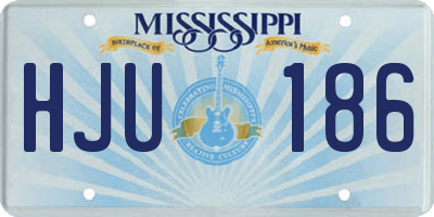 MS license plate HJU186