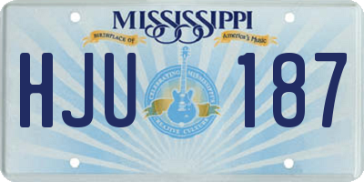 MS license plate HJU187