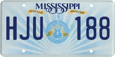 MS license plate HJU188