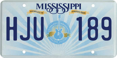 MS license plate HJU189