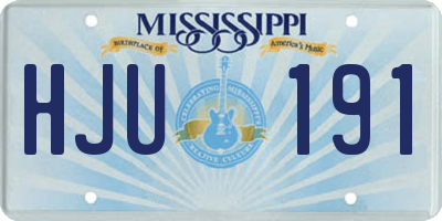MS license plate HJU191