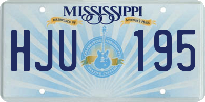 MS license plate HJU195