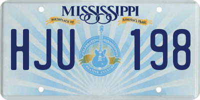 MS license plate HJU198