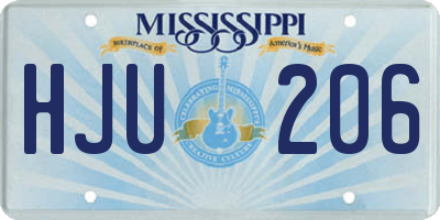MS license plate HJU206