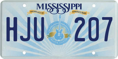 MS license plate HJU207