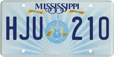 MS license plate HJU210