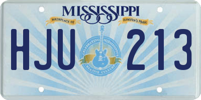 MS license plate HJU213