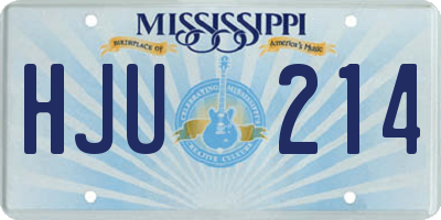 MS license plate HJU214