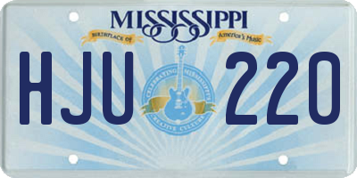 MS license plate HJU220
