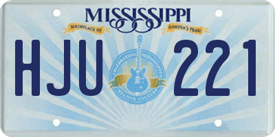MS license plate HJU221