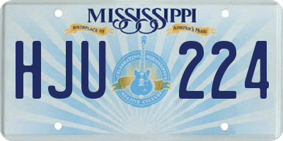 MS license plate HJU224