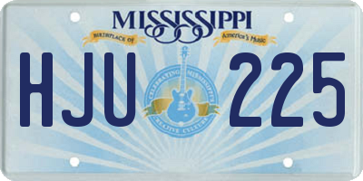 MS license plate HJU225