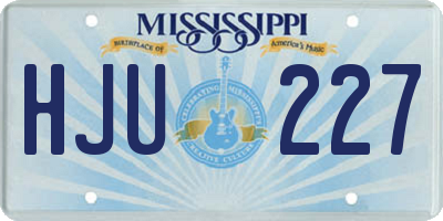 MS license plate HJU227