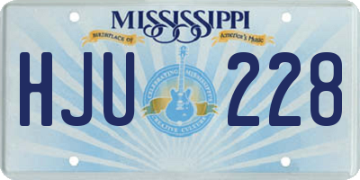 MS license plate HJU228