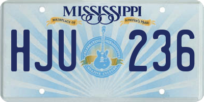 MS license plate HJU236