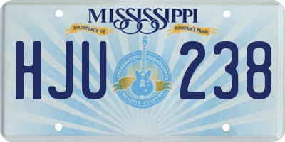 MS license plate HJU238