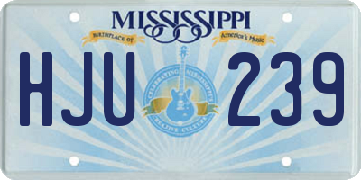 MS license plate HJU239