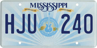 MS license plate HJU240