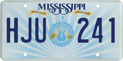 MS license plate HJU241