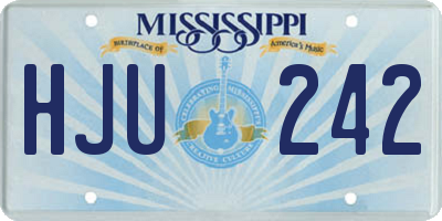 MS license plate HJU242
