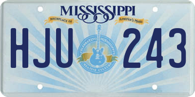 MS license plate HJU243